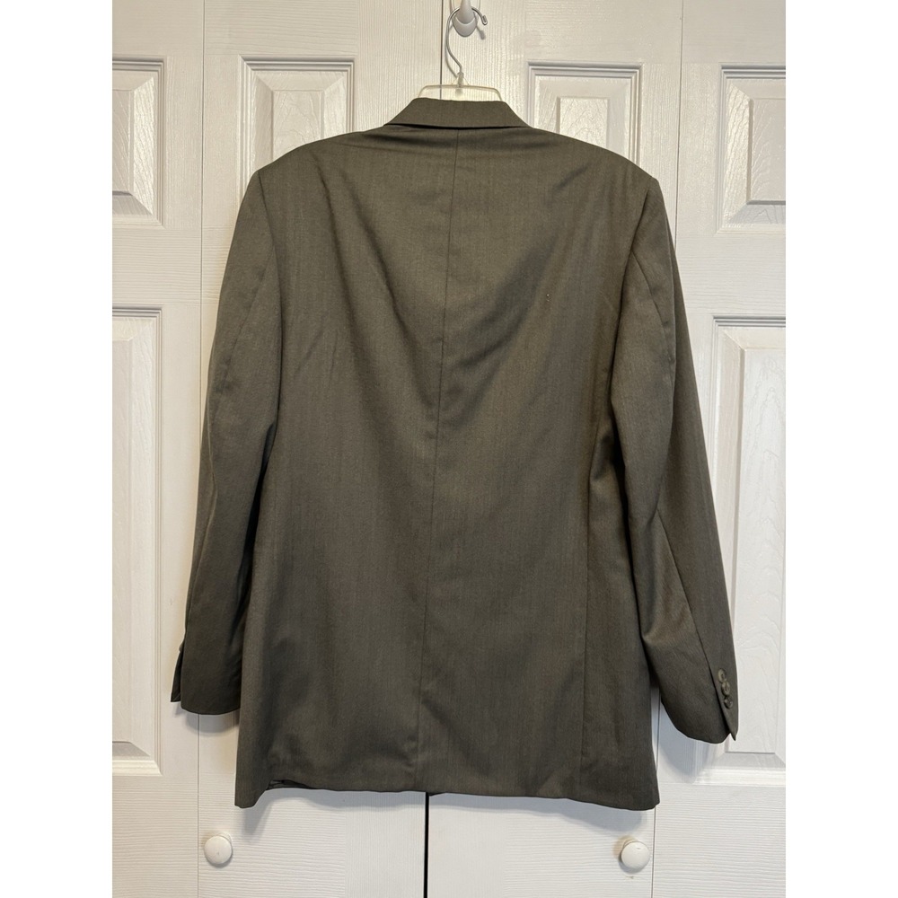 ZYLOS GEORGE MACHADO - MEN'S Gray 100% WOOL DOUBLE-BREASTED - SIZE 40L - Picture 7 of 16